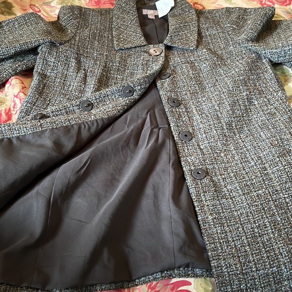 J JILL Size SMALL Tweed Blazer Mid-Skeeve Career Casual Cozy Prep MOD $189 NEW - Picture 13 of 16